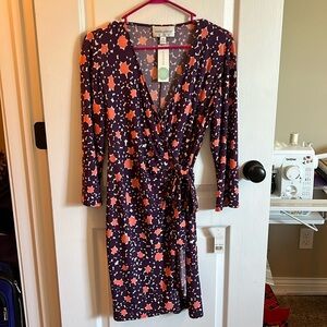 Purple and Pink Wrap dress.